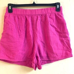 Universal Thread 100% Cotton Shorts Medium Pink Gauzy Casual Spring Vaca…